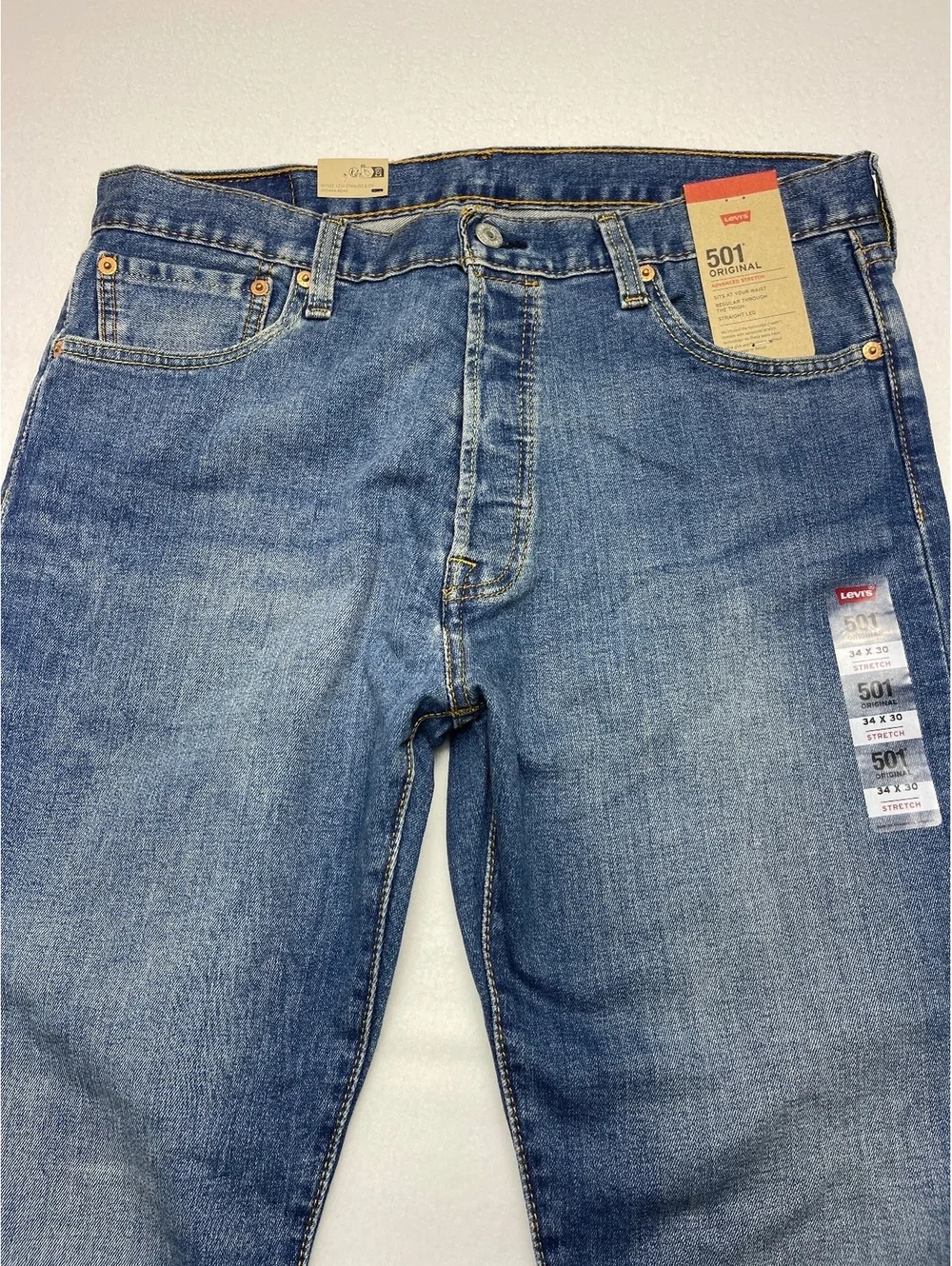 Levi's 501 Men's Classic Fit Blue Denim Jeans Size 34x30